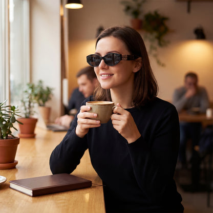 Snap Optics Oval Silhouette Sunglasses