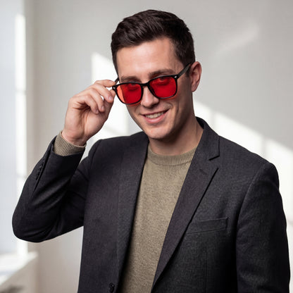 Snap Optics Red Lens Blue Light Glasses